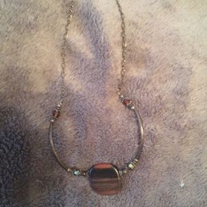 Brown beaded necklace